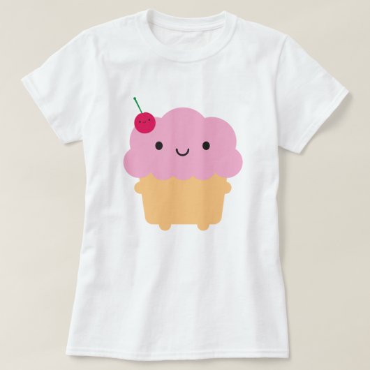 かわいいカップケーキ Tシャツ (デザイン正面)