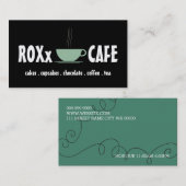 かわいいカップコーヒーお茶ショップケーキカップケーキ 名刺 (正面/裏面)