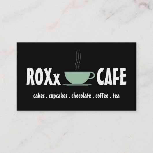 かわいいカップコーヒーお茶ショップケーキカップケーキ 名刺 (正面)
