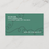 かわいいカップコーヒーショップケーキカップケーキ 名刺 (裏面)