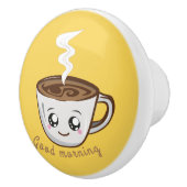 かわいいカップコーヒー、紅茶|おはようございます セラミックノブ (右)
