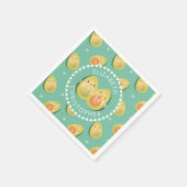 かわいいカップルのアボカドで結婚式を避けよう スタンダードカクテルナプキン (角)