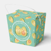 かわいいカップルのアボカドで結婚式を避けよう フェイバーボックス (裏面サイド)