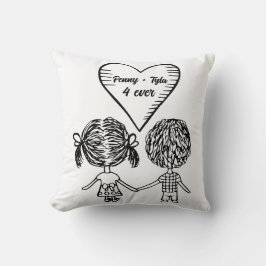 かわいいカップルのクッション クッション