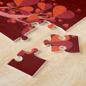 かわいいカップルのコアラとハートツリー ジグソーパズル (側面)