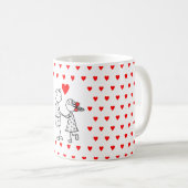 かわいいカップルのコーヒーマグ コーヒーマグカップ (正面右)