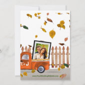 かわいいカップルのシャワー秋インラブフォトブライダル 招待状 (裏面)