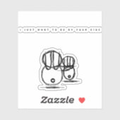 かわいいカップルのバニービニールのシール シール (シート)