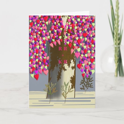 かわいいカップルのバレンタインデーのカード シーズンカード (正面)