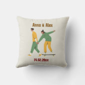 かわいいカップルのバレンタインデー クッション (裏面)