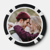 かわいいカップルのフォトトランプのポーカーチップ ポーカーチップ (裏面)