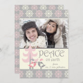 かわいいカップルの初めてのクリスマスの休日の写真カード シーズンカード (正面/裏面)