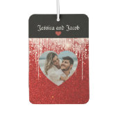 かわいいカップルの名前と写真 カーエアーフレッシュナー (正面)