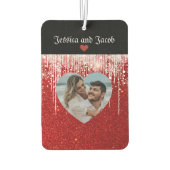 かわいいカップルの名前と写真 カーエアーフレッシュナー (裏面)