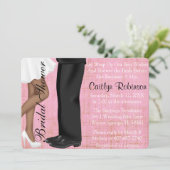 かわいいカップルの婚約かブライダルシャワーの招待状 招待状 (スタンド正面)