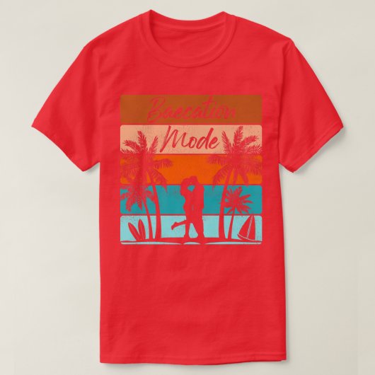 かわいいカップルの旅ヴィンテージレトロ夏の入浴M Tシャツ (デザイン正面)