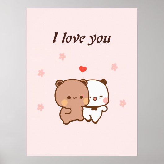 かわいいカップルの漫画 ポスター (正面)