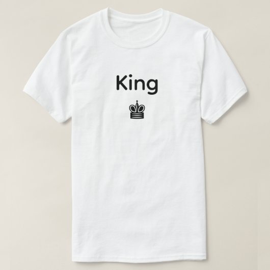 かわいいカップルの王様Tシャツ-彼氏へのギフト Tシャツ (デザイン正面)