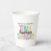 かわいいカップルの赤ちゃんシャワー、小さな人間しんちゃん 紙コップ (裏面)