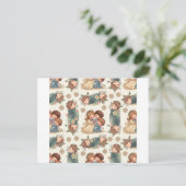 かわいいカップルはがき ポストカード (スタンド正面)