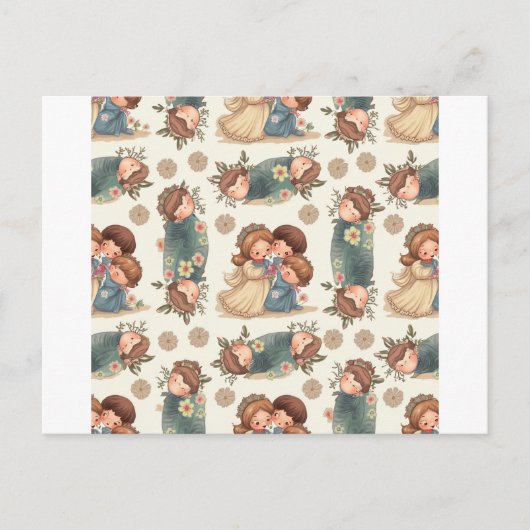 かわいいカップルはがき ポストカード (正面)