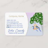 かわいいカップルよくはしゃぐのオバルカウンセラー 名刺 (裏面)