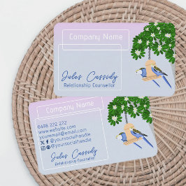 かわいいカップルよくはしゃぐのパロットフレームカウンセラー 名刺