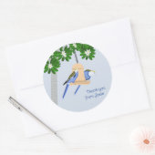 かわいいカップルよくはしゃぐのRosellasありがとう ラウンドシール (封筒)