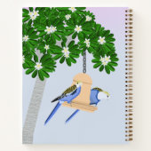 かわいいカップルよくはしゃぐのRosellasモノグラム ノートブック (裏面)