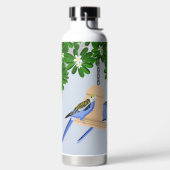 かわいいカップルよくはしゃぐのRosellas名前を追加 ウォーターボトル (左面)