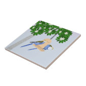 かわいいカップルよくはしゃぐパロッツロセラス タイル (側面)