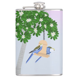 かわいいカップルよくはしゃぐパロッツロセラス フラスク