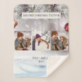 かわいいカップルカスタムの写真 シェルパブランケット (正面)