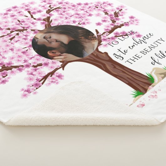 かわいいカップルカスタムの写真 シェルパブランケット (3/4)