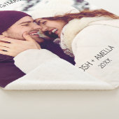 かわいいカップルカスタムの写真 シェルパブランケット (3/4)