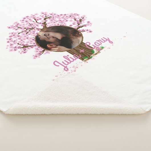 かわいいカップルカスタムの写真 シェルパブランケット (3/4)