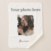 かわいいカップルカスタムの写真 シェルパブランケット (正面)