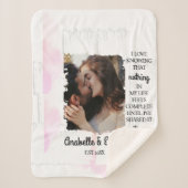 かわいいカップルカスタムの写真 シェルパブランケット (正面)