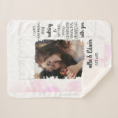 かわいいカップルカスタムの写真 シェルパブランケット (正面(横))