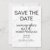 かわいいカップルハグスクリプト Save the Date 招待状 (正面)