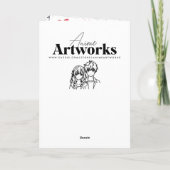 かわいいカップルパーソナライズされたアニメバレンタインデー カード (裏面)