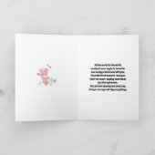 かわいいカップルフローラリースロマンチックハート カード (内部)