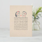 かわいいカップルモダンリハカジュアルーサルディナー招待状 招待状 (スタンド正面)