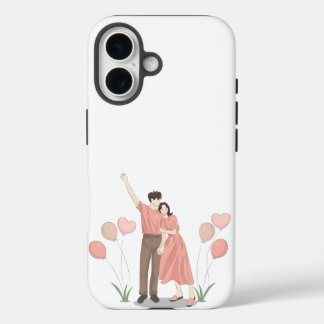 かわいいカップルラブフォンケース iPhone 16ケース