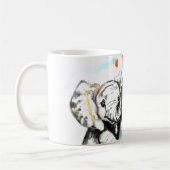 かわいいカップル象マグウォーター絵を描カラー コーヒーマグカップ (左)