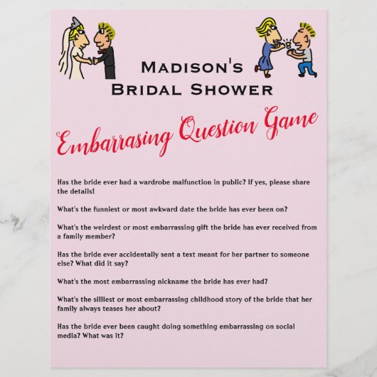 かわいいカップル✨おもしろいブライダルシャワーゲーム (正面)