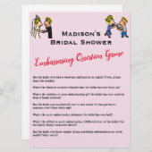 かわいいカップル✨おもしろいブライダルシャワーゲーム 招待状 (正面/裏面)