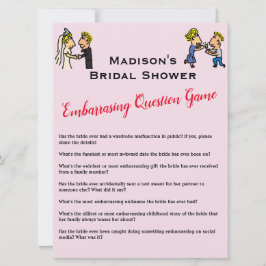 かわいいカップル✨おもしろいブライダルシャワーゲーム 招待状