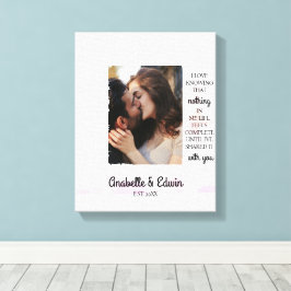 かわいいカップル カスタム写真 キャンバスプリント