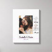 かわいいカップル カスタム写真 キャンバスプリント (正面)